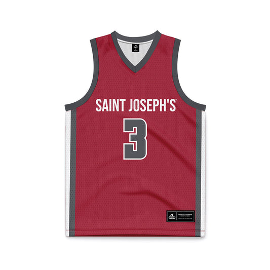 St. Joe's - NCAA Men's Basketball : Khaafiq Myers - Crimson Basketball Jersey