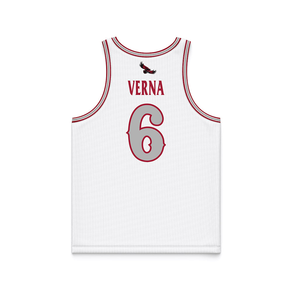 St. Joe's - NCAA Men's Basketball : Owen Verna - White Basketball Jersey-1
