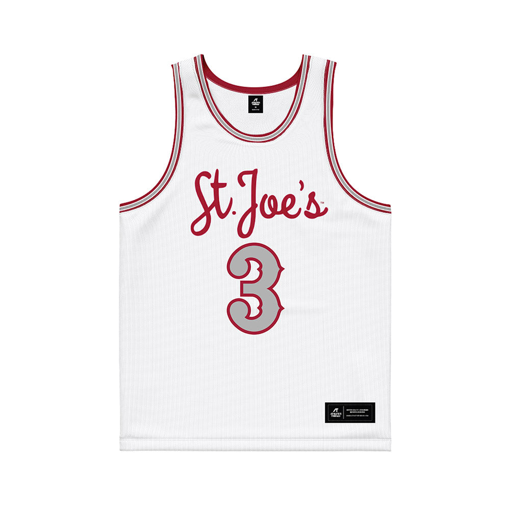 St. Joe's - NCAA Men's Basketball : Cameron Brown - White Basketball Jersey