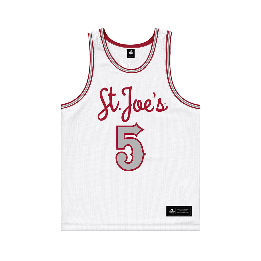 St. Joe's - NCAA Men's Basketball : Anthony Finkley - White Basketball Jersey