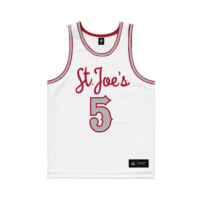 St. Joe's - NCAA Men's Basketball : Anthony Finkley - White Basketball Jersey