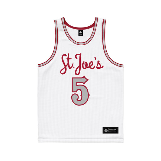St. Joe's - NCAA Men's Basketball : Anthony Finkley - White Basketball Jersey