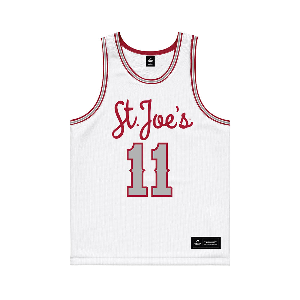 St. Joe's - NCAA Men's Basketball : Xzayvier Brown - White Basketball Jersey