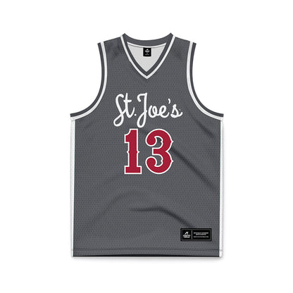 St. Joe's - NCAA Men's Basketball : Rasheer Fleming - Grey Basketball Jersey