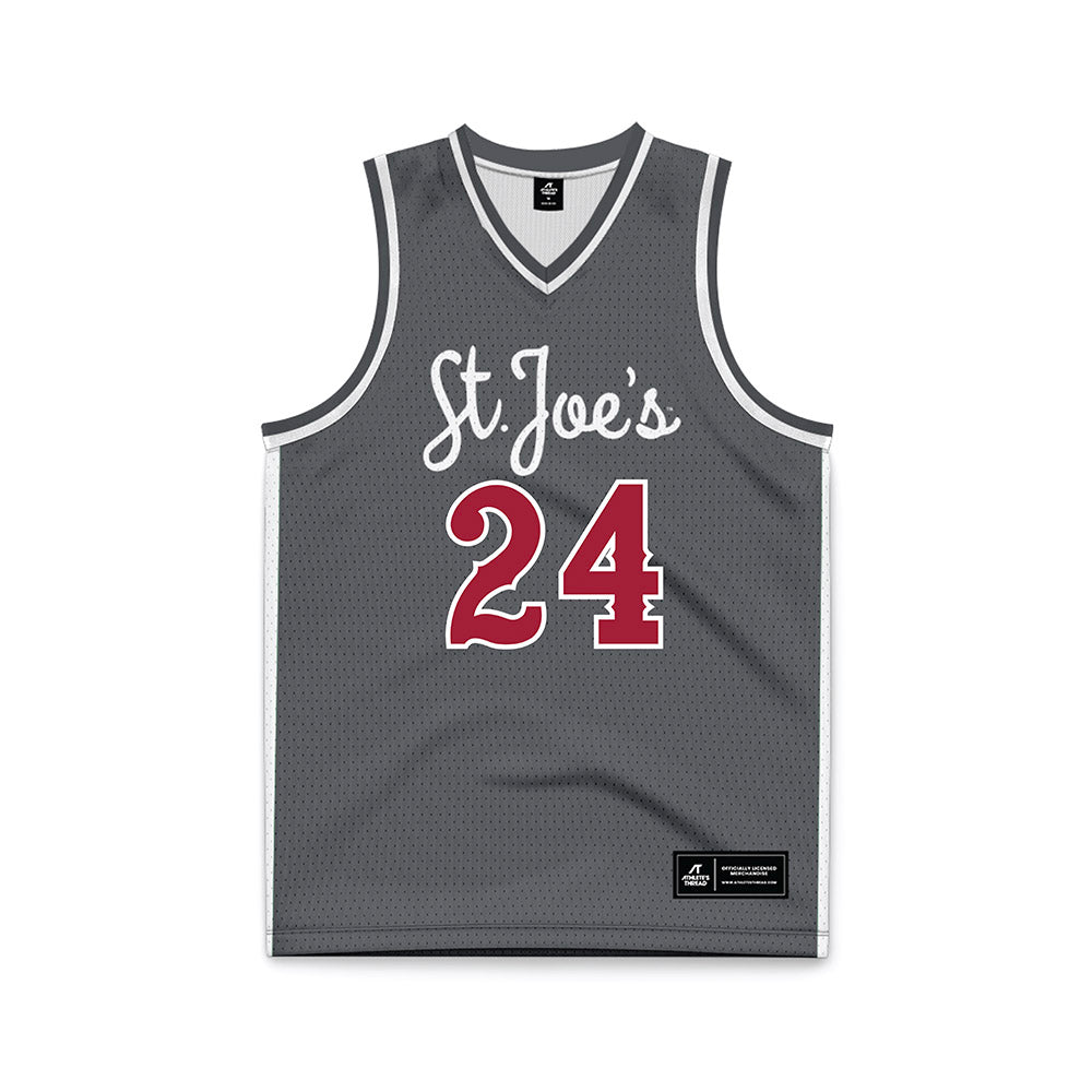 St. Joe's - NCAA Men's Basketball : Will Lange - Grey Basketball Jersey