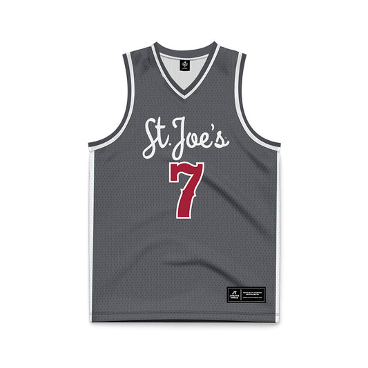 St. Joe's - NCAA Men's Basketball : Dasear Haskins - Grey Basketball Jersey