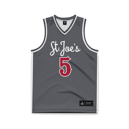 St. Joe's - NCAA Men's Basketball : Anthony Finkley - Grey Basketball Jersey