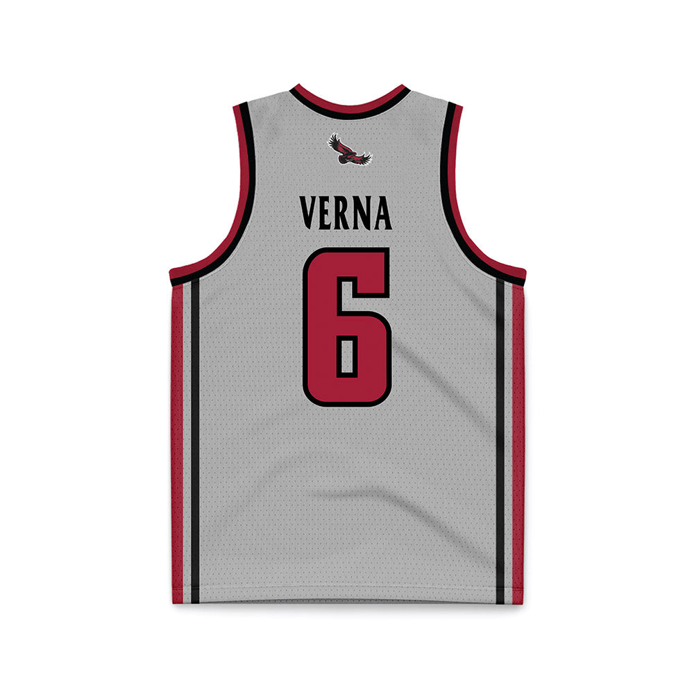 St. Joe's - NCAA Men's Basketball : Owen Verna - Pinstripe Grey Basketball Jersey-1