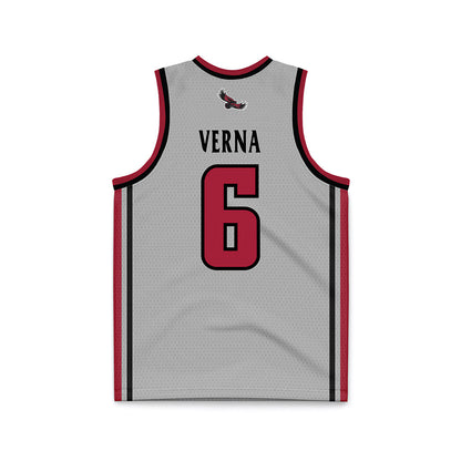 St. Joe's - NCAA Men's Basketball : Owen Verna - Pinstripe Grey Basketball Jersey-1