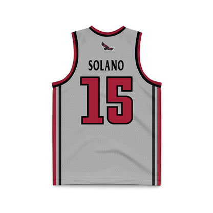 St. Joe's - NCAA Men's Basketball : Steven Solano - Pinstripe Grey Basketball Jersey