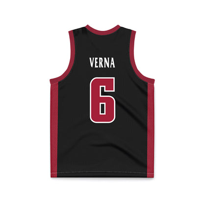 St. Joe's - NCAA Men's Basketball : Owen Verna - Black Basketball Jersey-1