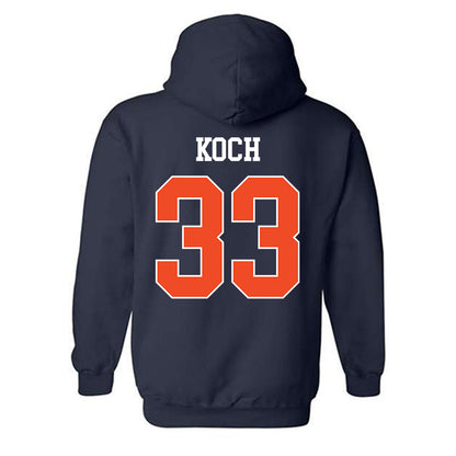 Auburn - NCAA Baseball : Mason Koch - Generic Shersey Hooded Sweatshirt-1