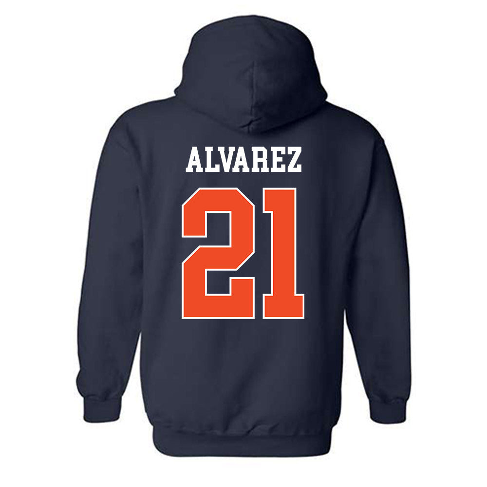 Auburn - NCAA Baseball : Andreas Alvarez - Generic Shersey Hooded Sweatshirt-1