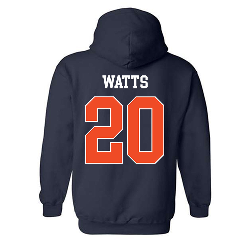 Auburn - NCAA Baseball : Dylan Watts - Generic Shersey Hooded Sweatshirt