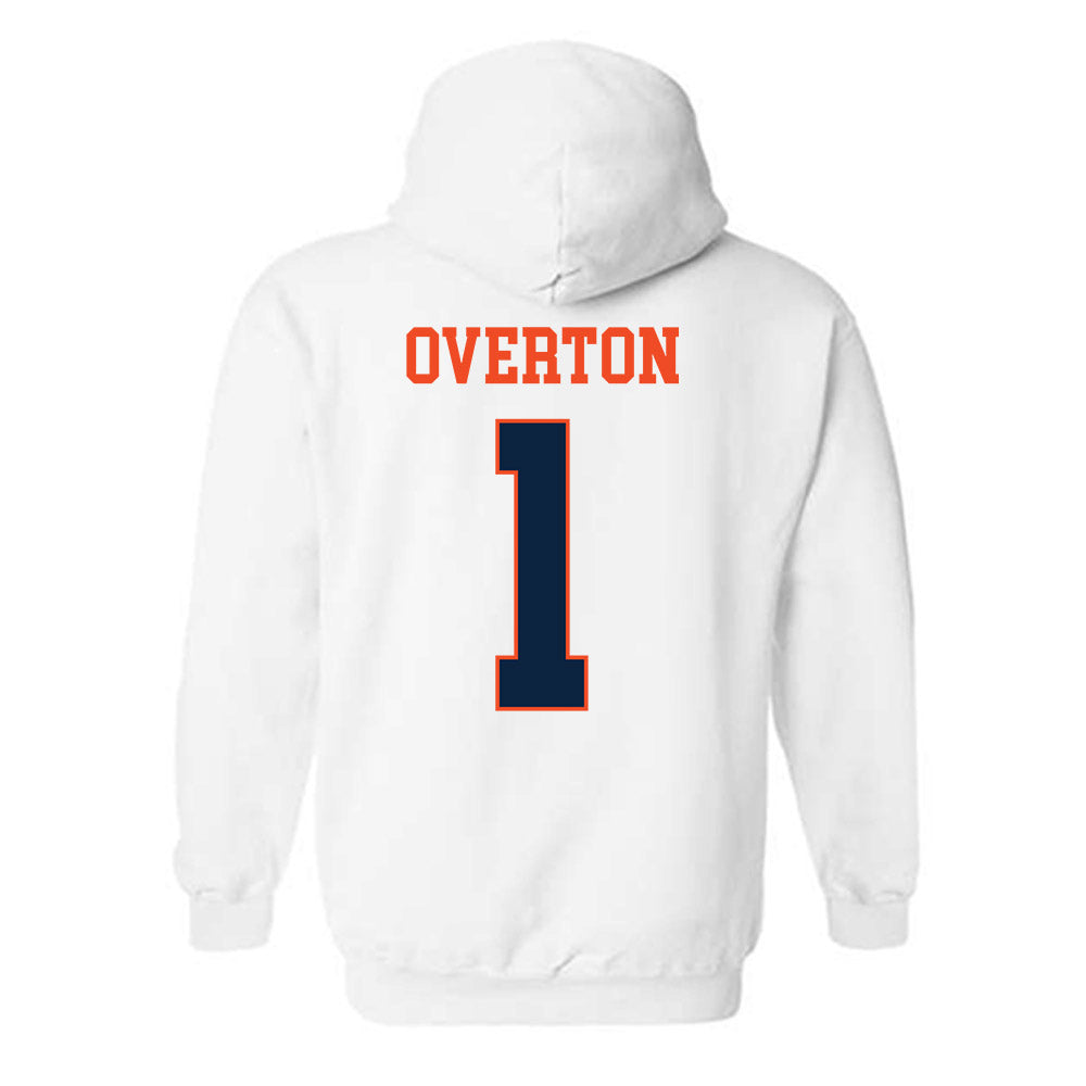 Auburn - NCAA Men's Basketball : Kevin Overton - Generic Shersey Hooded Sweatshirt-1