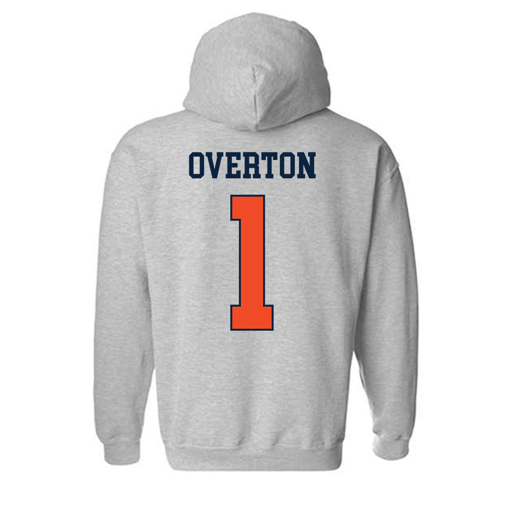 Auburn - NCAA Men's Basketball : Kevin Overton - Generic Shersey Hooded Sweatshirt-1
