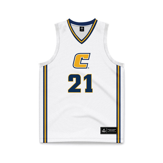 UTC - NCAA Women's Basketball : Falon Bedke - White Basketball Jersey-0