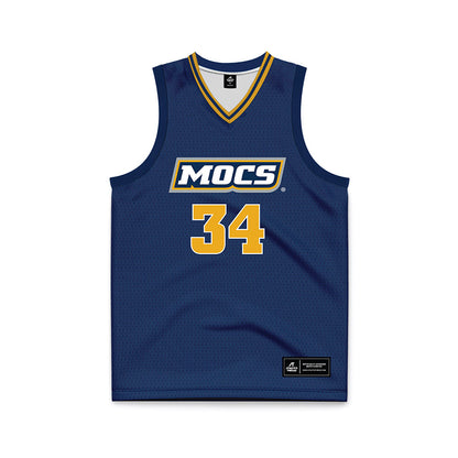 UTC - NCAA Women's Basketball : Kalifa Ford - Navy Basketball Jersey-0