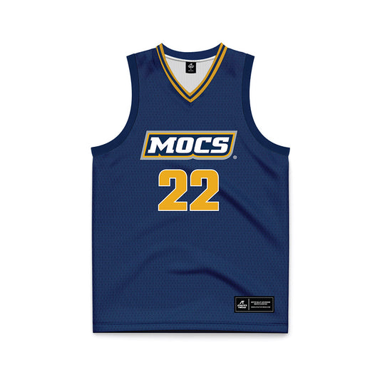 UTC - NCAA Women's Basketball : Gianna Corbitt - Navy Basketball Jersey-0