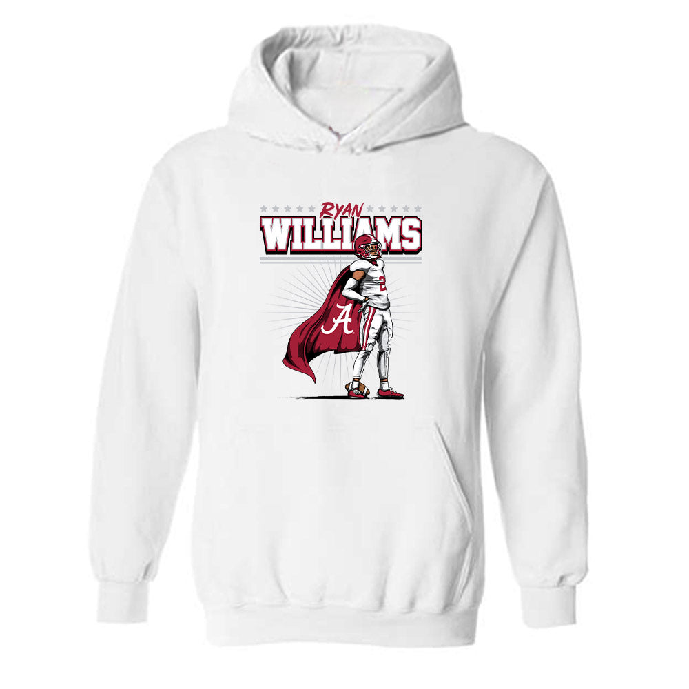 Alabama - NCAA Football :  Ryan Williams  x Roll Tide Willie -  Hooded Sweatshirt Individual Caricature