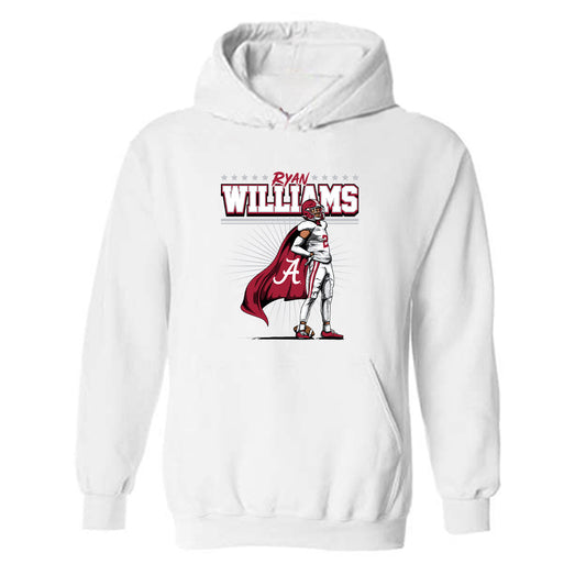 Alabama - NCAA Football :  Ryan Williams  x Roll Tide Willie -  Hooded Sweatshirt Individual Caricature