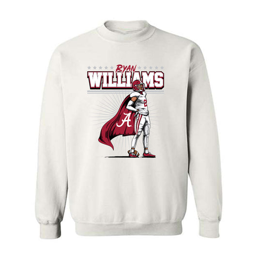 Alabama - NCAA Football :  Ryan Williams  x Roll Tide Willie -  Crewneck Sweatshirt Individual Caricature