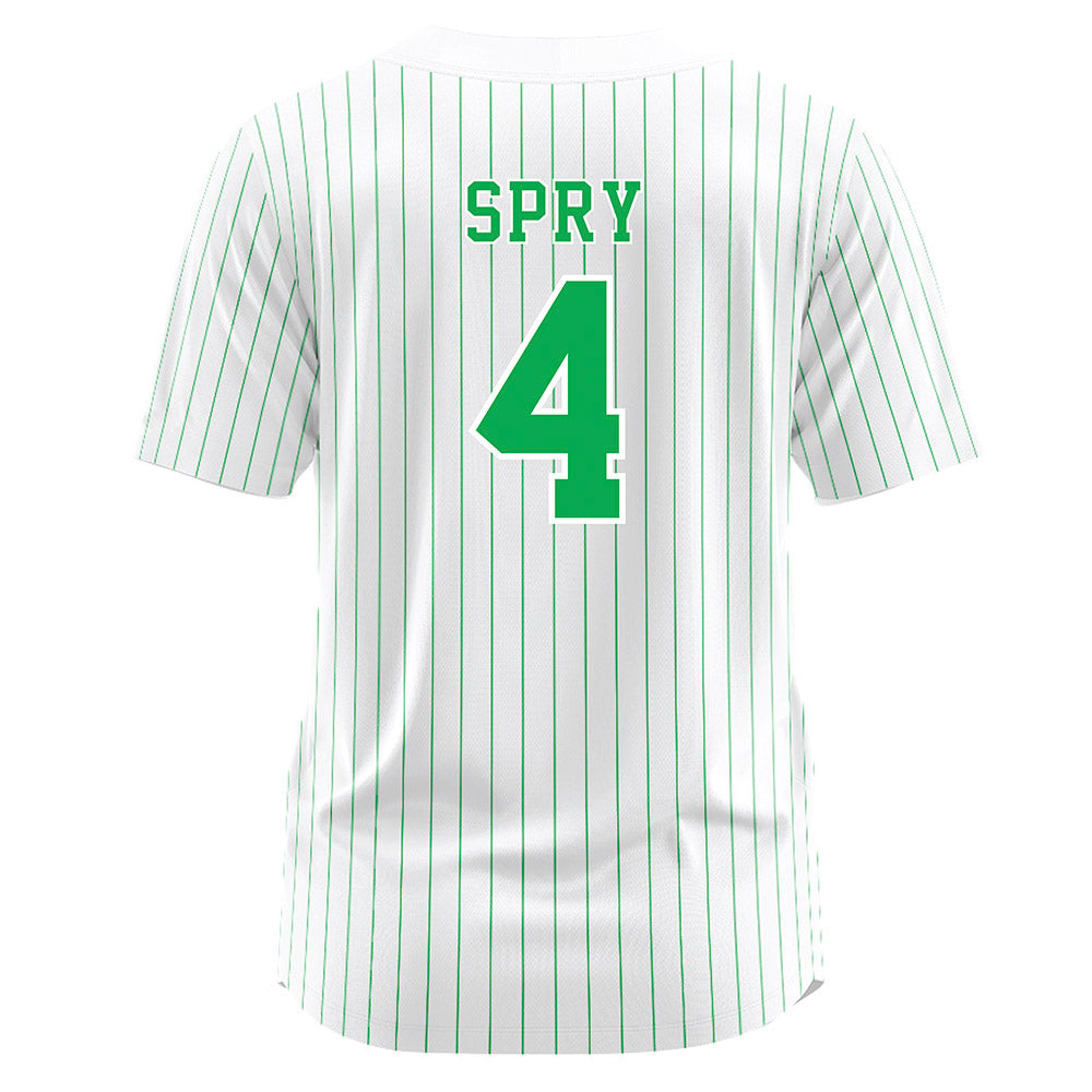 Marshall - NCAA Softball : Kate Spry - White Pinstripe Jersey-1