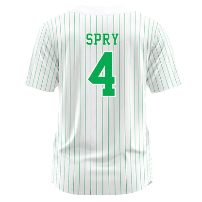 Marshall - NCAA Softball : Kate Spry - White Pinstripe Jersey-1