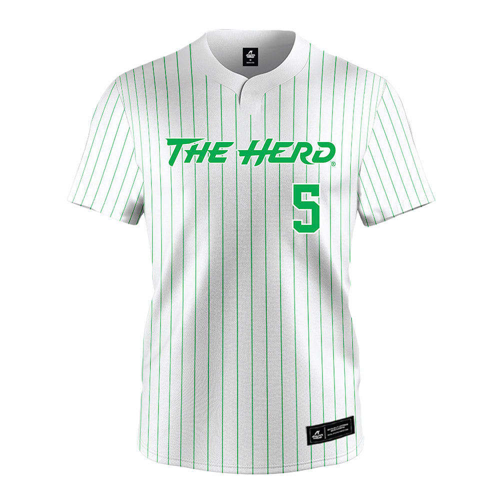 Marshall - NCAA Softball : Jules King - White Pinstripe Jersey