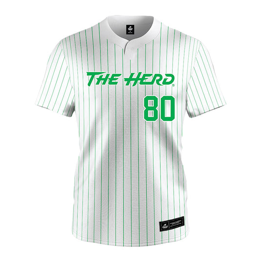 Marshall - NCAA Softball : Haleigh Adkins - White Pinstripe Jersey-0