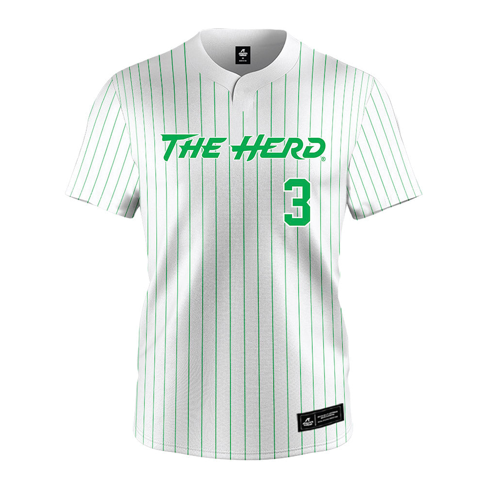 Marshall - NCAA Softball : Makayla Taylor - White Pinstripe Jersey-0