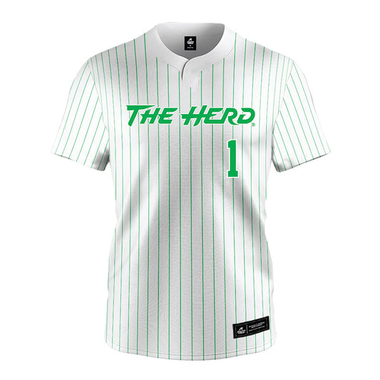 Marshall - NCAA Softball : Sydney Turner - White Pinstripe Jersey-0