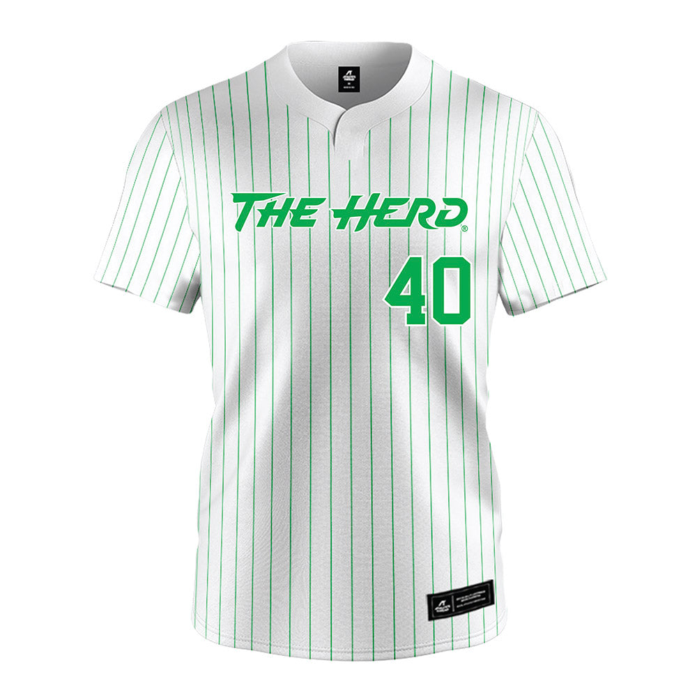 Marshall - NCAA Softball : Addison Stieneker - White Pinstripe Jersey-0
