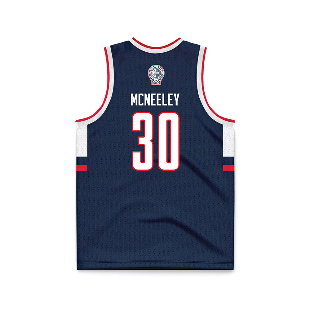 UConn - NCAA Men's Basketball : Liam McNeeley - Navy Basketball Jersey