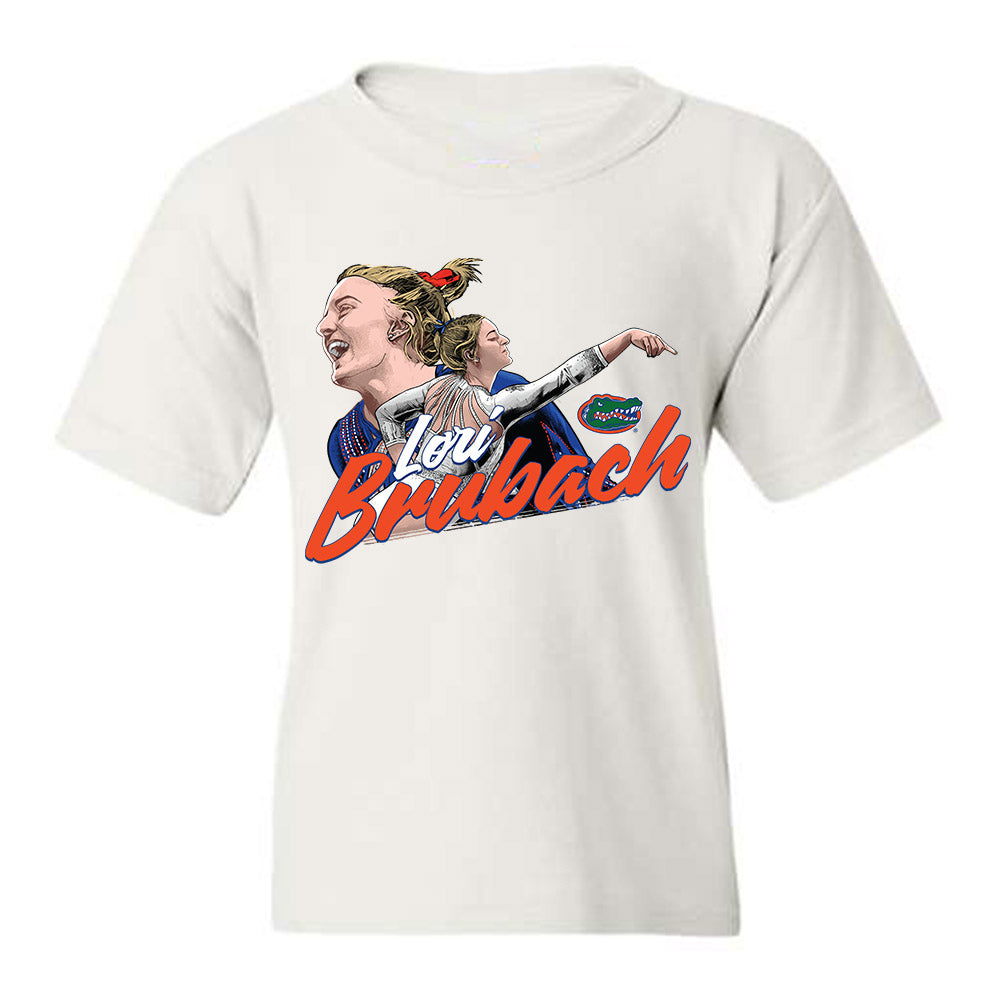 Florida - NCAA Women's Gymnastics : Lori Brubach - T-Shirt Individual Caricature