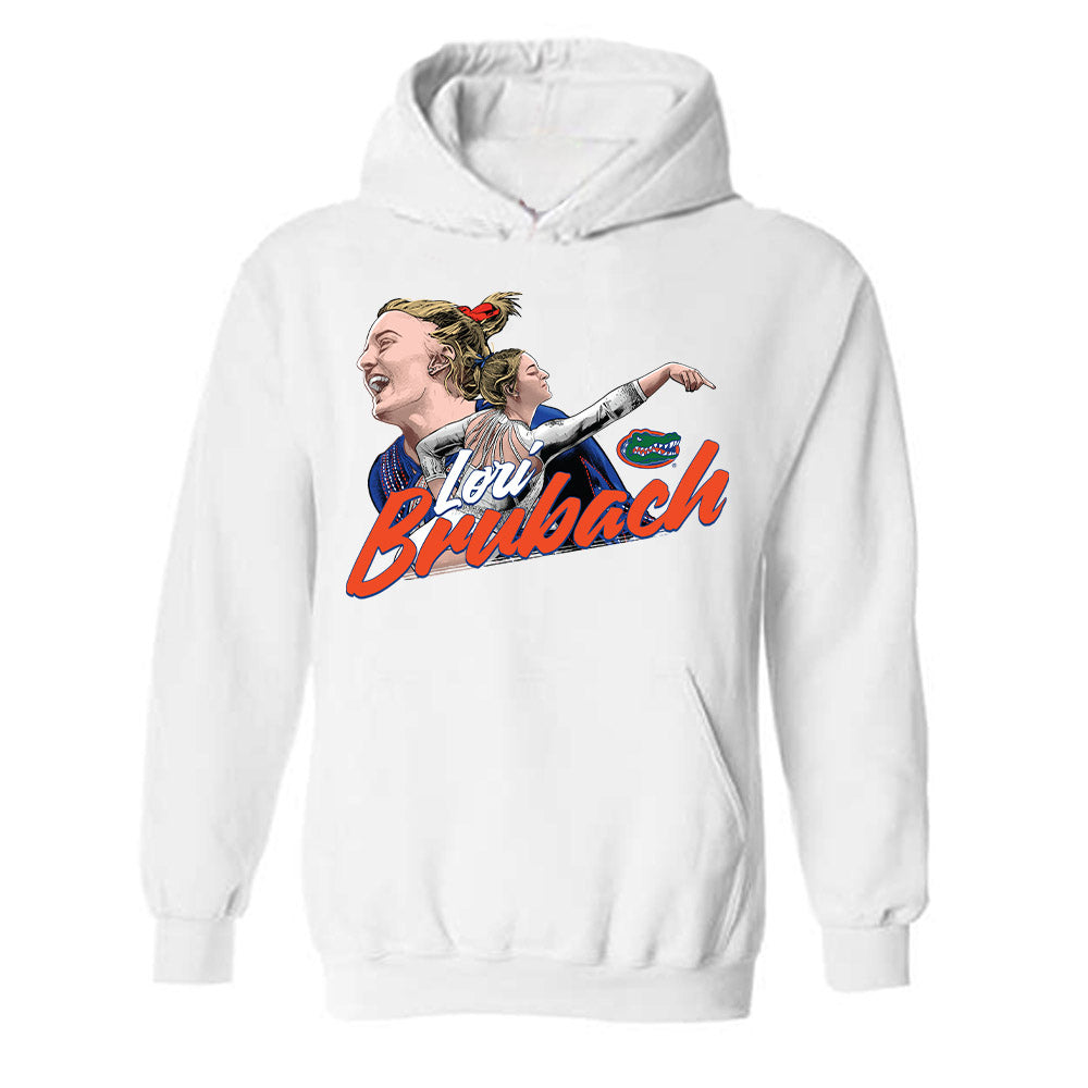 Florida - NCAA Women's Gymnastics : Lori Brubach - Hooded Sweatshirt Individual Caricature