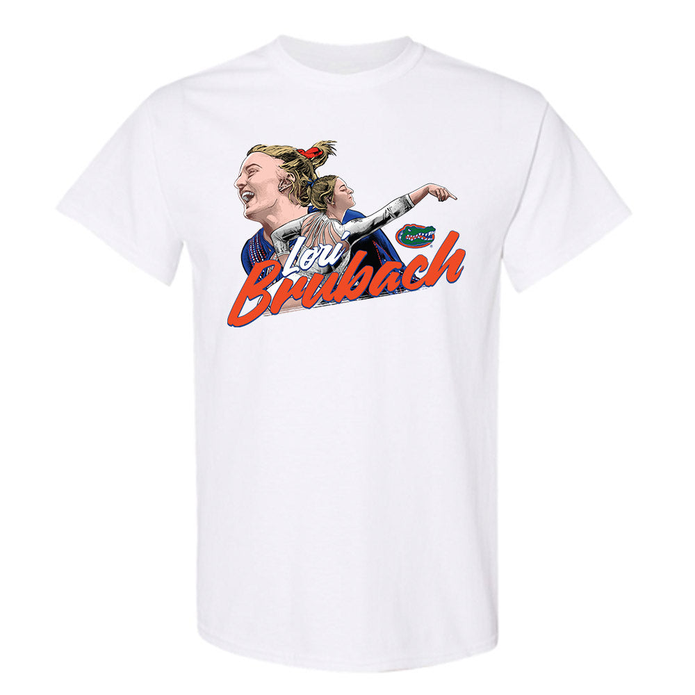 Florida - NCAA Women's Gymnastics : Lori Brubach - T-Shirt Individual Caricature