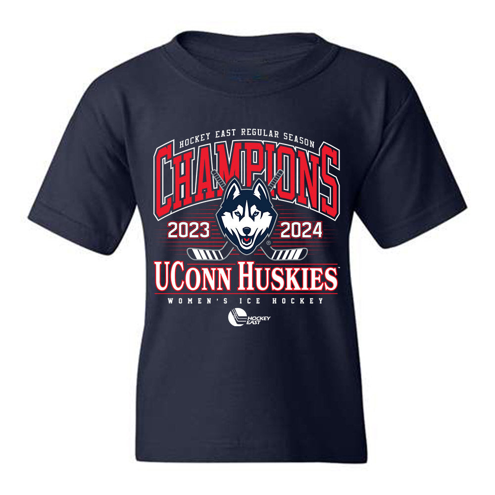 UConn - NCAA Women's Ice Hockey : Hockey East Regular Season Champs - Roster Youth T-Shirt