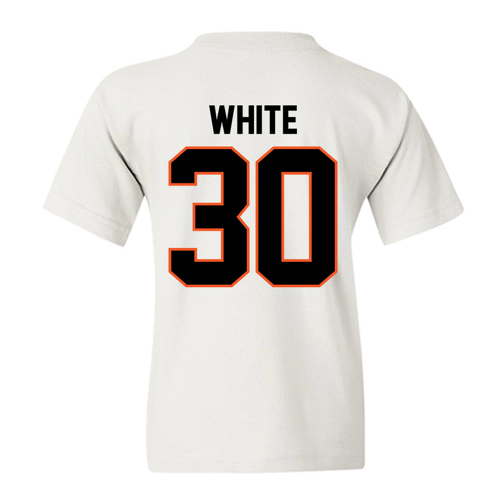 Oklahoma State - NCAA Football : Trip White - Classic Shersey Youth T-Shirt-1