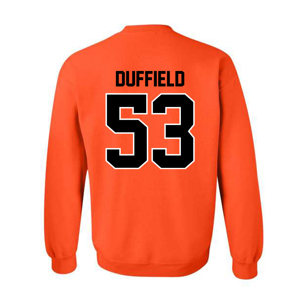 Oklahoma State - NCAA Football : Jaxson Duffield - Classic Shersey Crewneck Sweatshirt-1