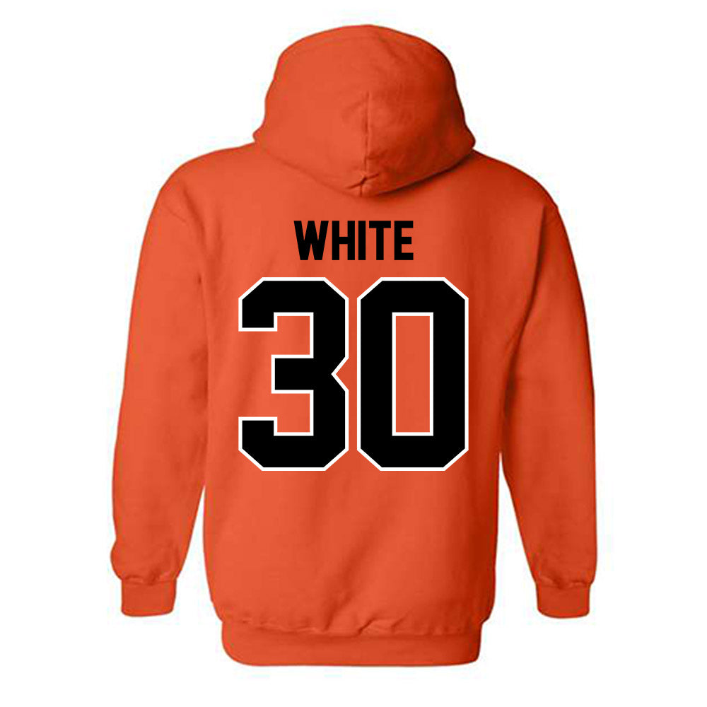 Oklahoma State - NCAA Football : Trip White - Classic Shersey Hooded Sweatshirt-1