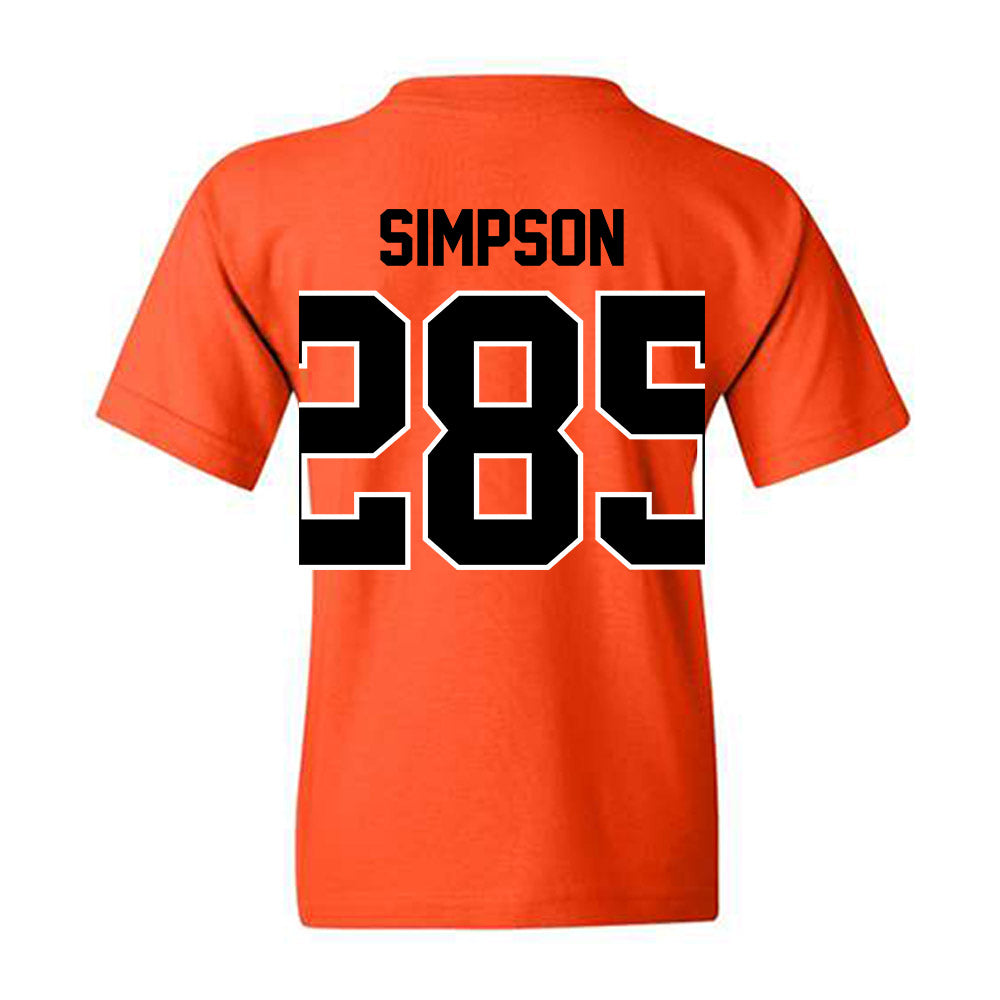 Oklahoma State - NCAA Wrestling : Hayden Simpson - Classic Shersey Youth T-Shirt-1