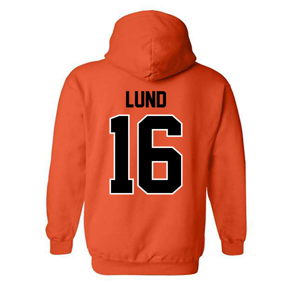 Oklahoma State - NCAA Baseball : Ethan Lund - Classic Shersey Hooded Sweatshirt-1