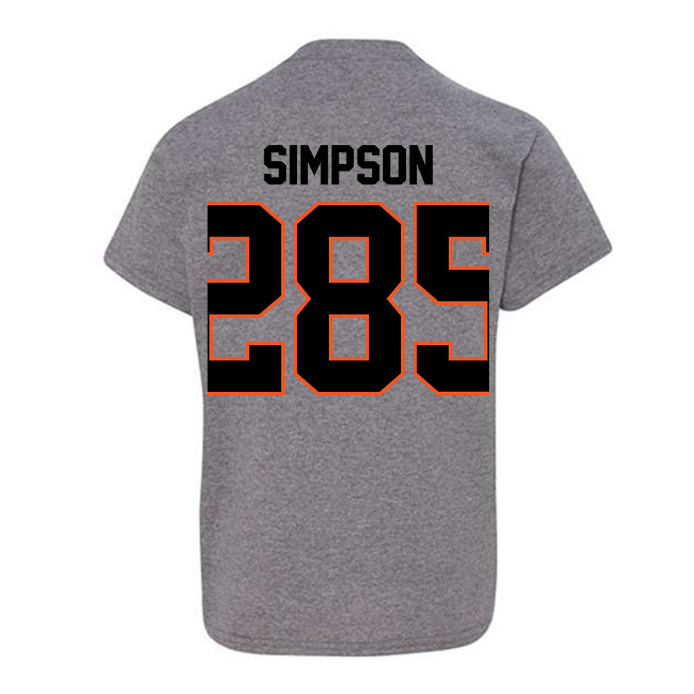 Oklahoma State - NCAA Wrestling : Hayden Simpson - Classic Shersey Youth T-Shirt-1