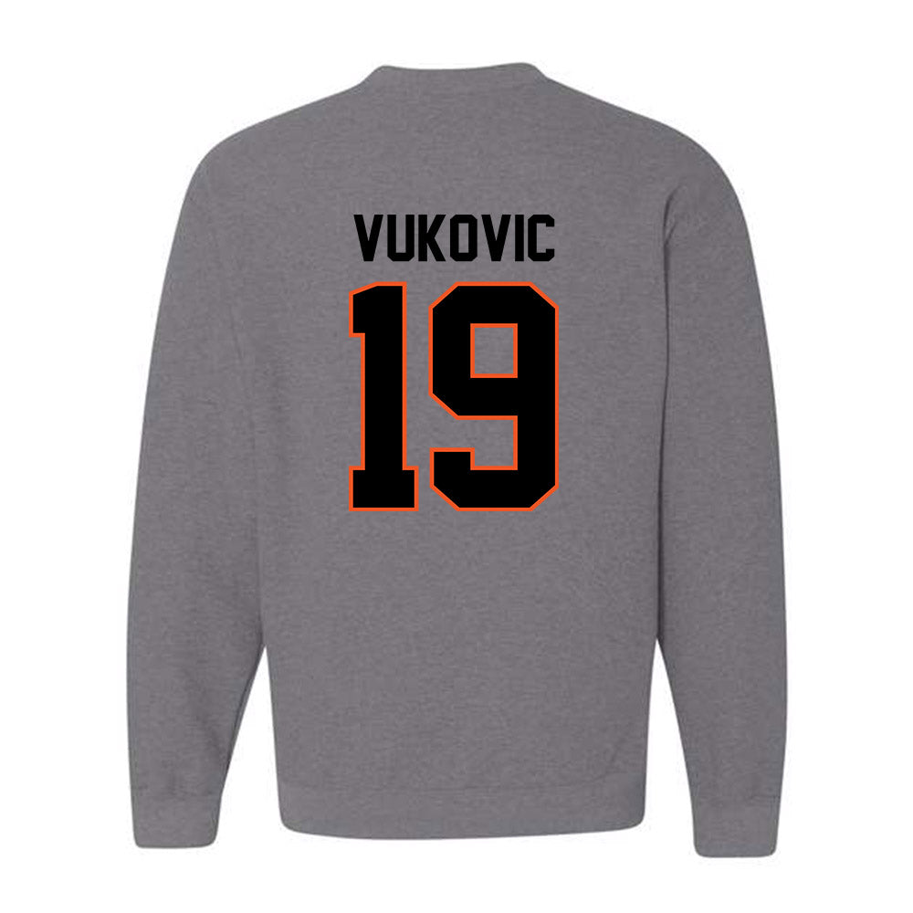 Oklahoma State - NCAA Men's Basketball : Andrija Vukovic - Classic Shersey Crewneck Sweatshirt-1