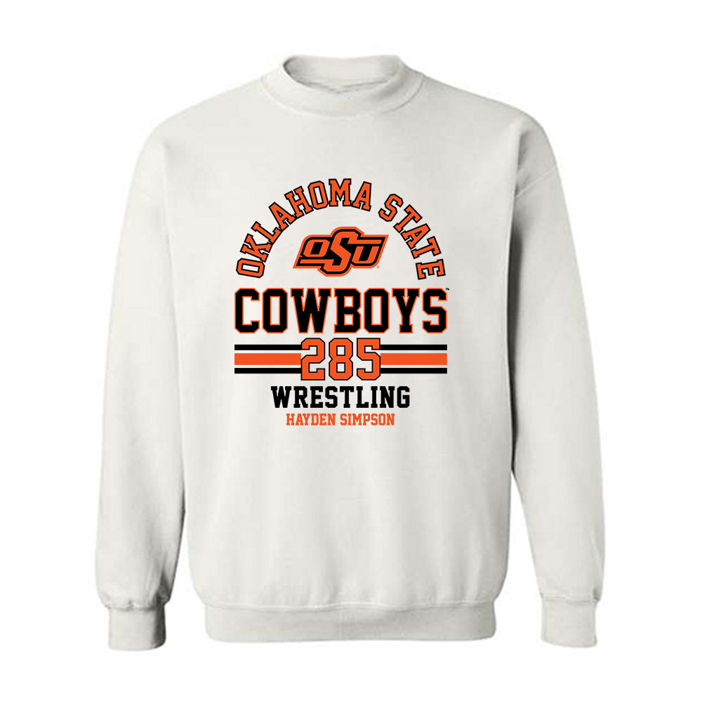 Oklahoma State - NCAA Wrestling : Hayden Simpson - Classic Fashion Shersey Crewneck Sweatshirt-0