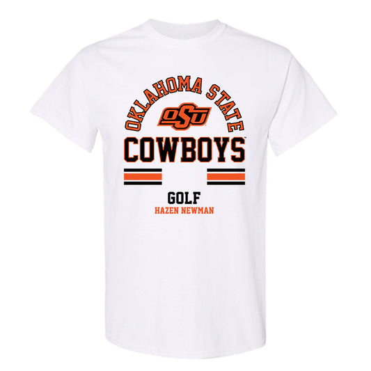 Oklahoma State - NCAA Men's Golf : Hazen Newman - Classic Fashion Shersey T-Shirt-0