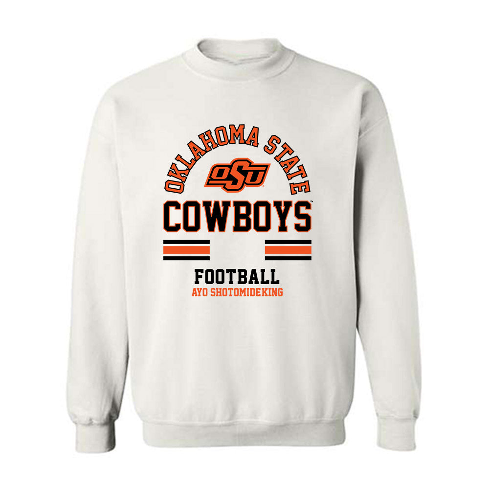 Oklahoma State - NCAA Football : Ayo Shotomide-King - Classic Fashion Shersey Crewneck Sweatshirt