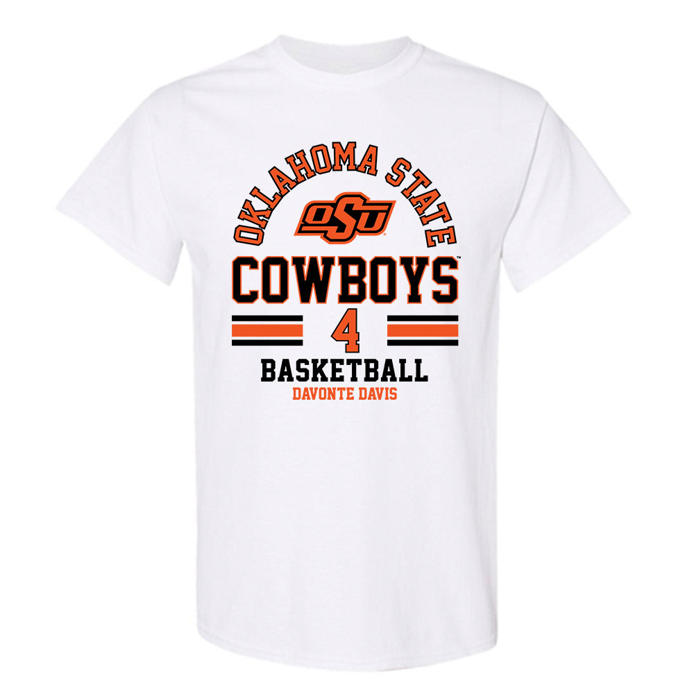 Oklahoma State - NCAA Men's Basketball : Davonte Davis - Classic Fashion Shersey T-Shirt-0