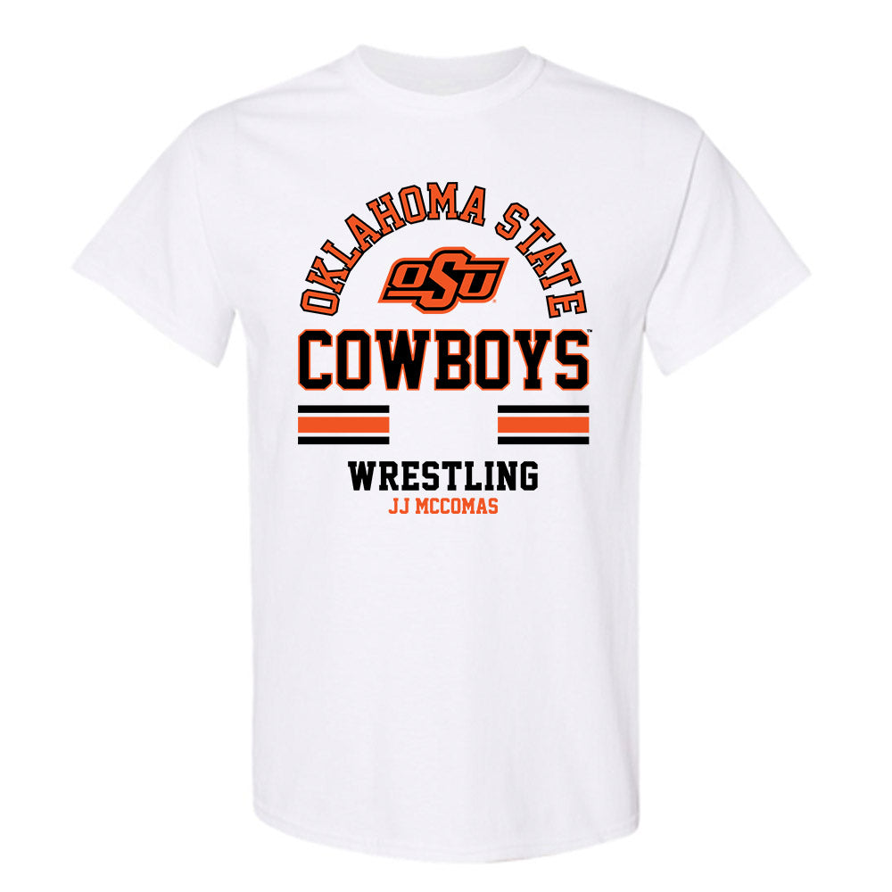 Oklahoma State - NCAA Wrestling : JJ Mccomas - Classic Fashion Shersey T-Shirt-0